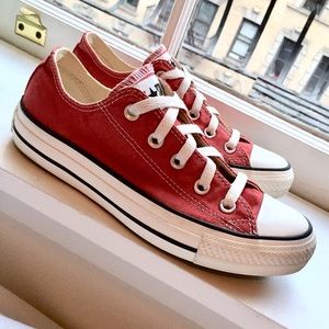Converse Red Chuck Taylor Low Top Sneakers